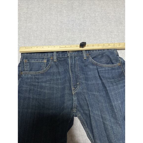Levis 527 Jeans Mens Tag 34x30 Actual 34x31.5 Blue Bootcut Slim Western Dark - Picture 10 of 13